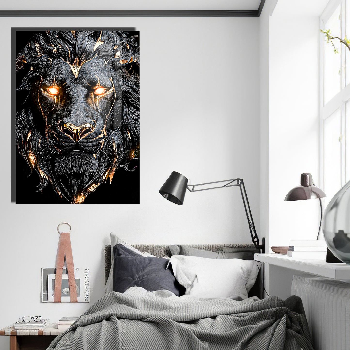 Deepblack lion