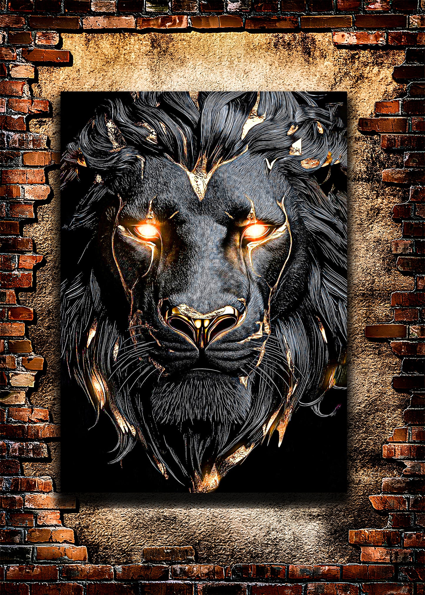 Deepblack lion