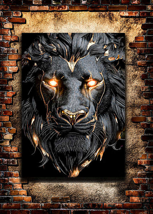 Deepblack lion