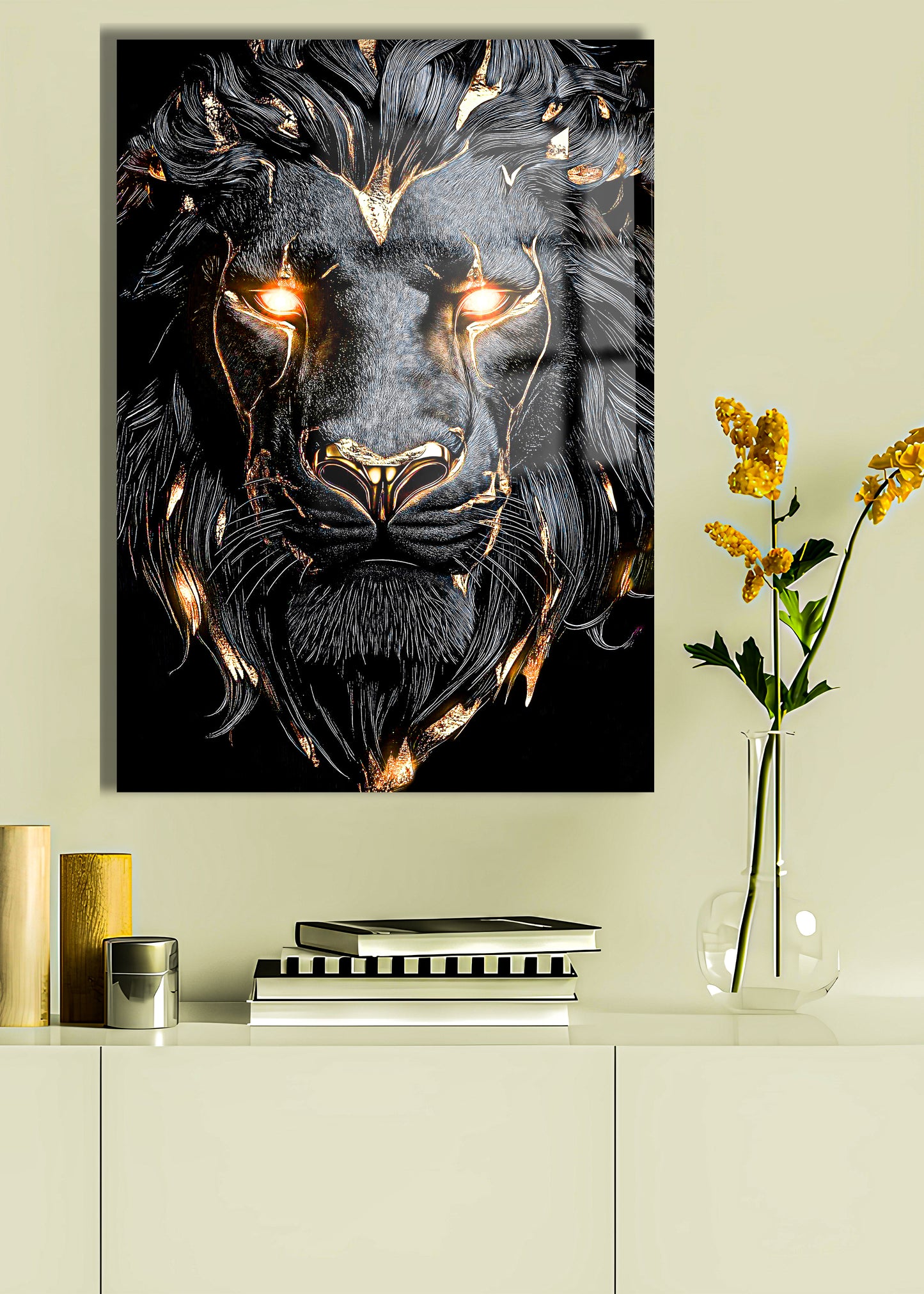 Deepblack lion