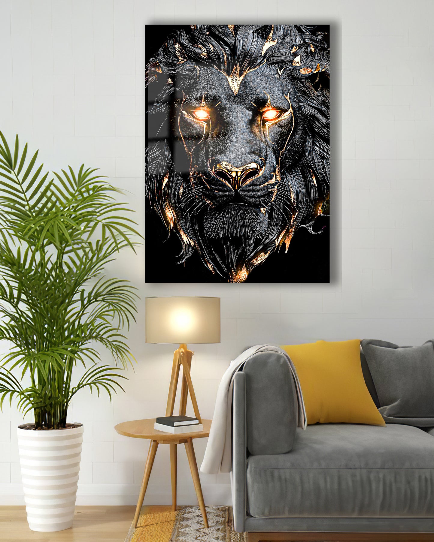 Deepblack lion
