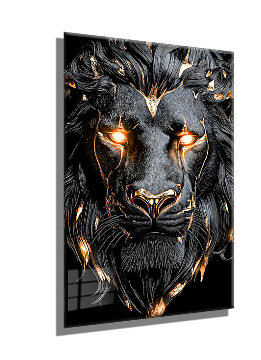 Deepblack lion